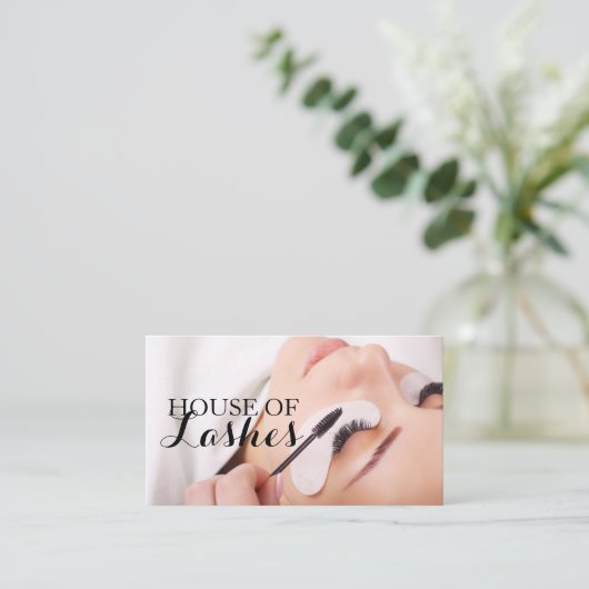 Eyelash Extensions Beauty Salon Spa Visitekaartje (Staand voorkant)