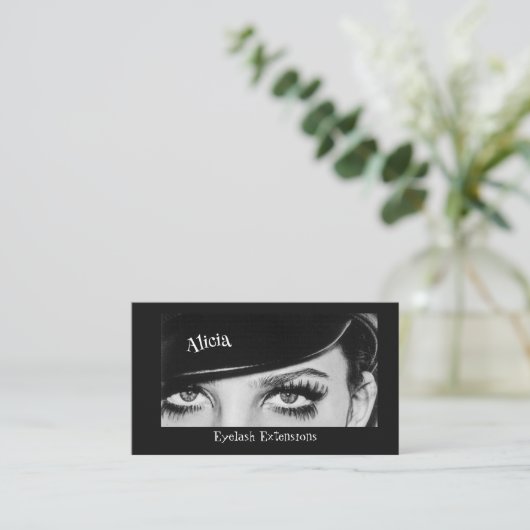 Eyelash Extensions Big Eyes Lashes Visitekaartje (Staand voorkant)