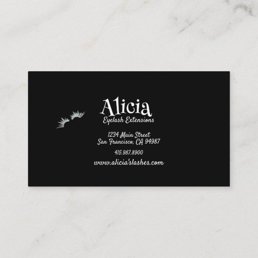 Eyelash Extensions Big Eyes Lashes Visitekaartje (Achterkant)