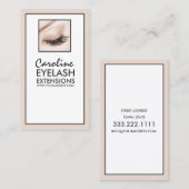 Eyelash Extensions Black Border Box Trendy Card Visitekaartje (Voorkant / Achterkant)