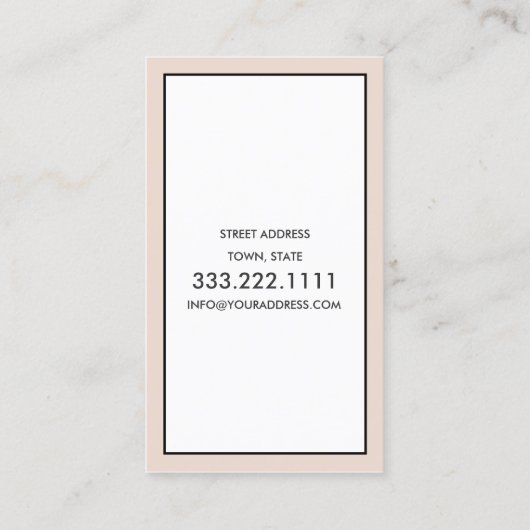 Eyelash Extensions Black Border Box Trendy Card Visitekaartje (Achterkant)