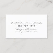 Eyelash Extensions Black Butterfly Trendy Card Visitekaartje (Achterkant)