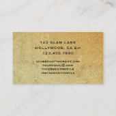 Eyelash Extensions Black Gold Glam Makeup Visitekaartje (Achterkant)