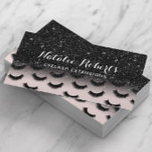 Eyelash Extensions Blush & Black Lashes Salon Visitekaartje