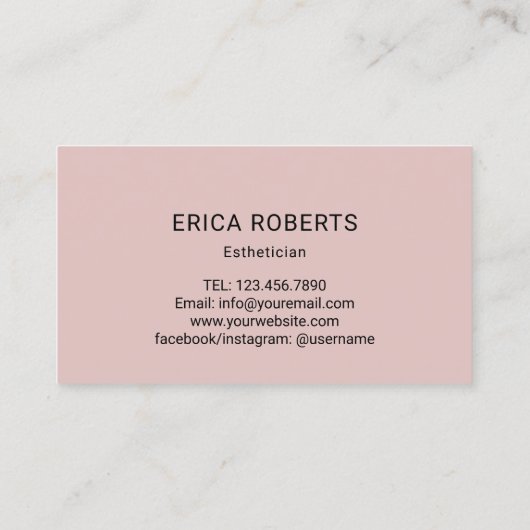 Eyelash Extensions Blush Pink Lash Salon Loyalty (Achterkant)