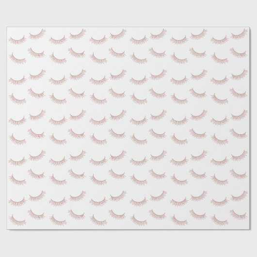 Eyelash Extensions Cute Pink Lashes Makeup Lover Cadeaupapier (Vlak)