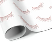 Eyelash Extensions Cute Pink Lashes Makeup Lover Cadeaupapier (Rol Hoek)