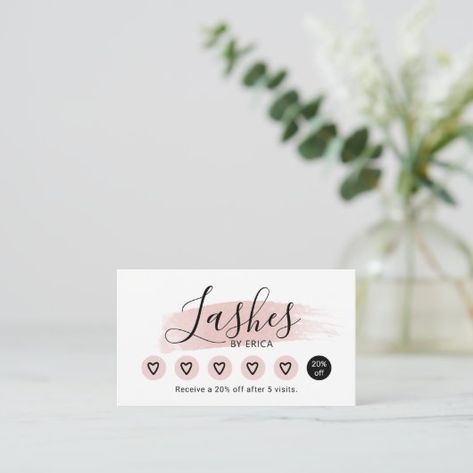 Eyelash Extensions Elegant Roze Lash Salon Loyalty (Staand voorkant)