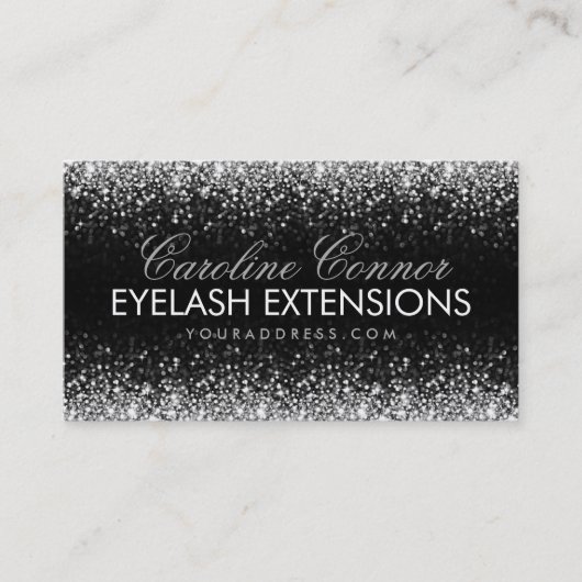 Eyelash Extensions Glitter Star Rain Visitekaartje (Voorkant)
