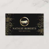 Eyelash Extensions Gold Confetti Lashes Salon Visitekaartje (Voorkant)