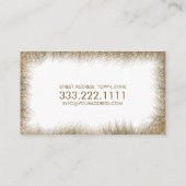 Eyelash Extensions Golden Lashes Border White Card Visitekaartje (Achterkant)