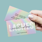 Eyelash Extensions Holographic Typografie Lash Bar Visitekaartje