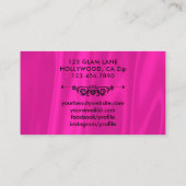 Eyelash Extensions Hot Pink en Gold Glam Makeup Visitekaartje (Achterkant)