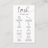 Eyelash Extensions Instructies minimalistisch stre Visitekaartje (Voorkant)