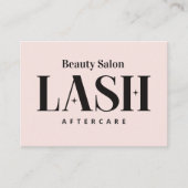Eyelash Extensions Lash Aftercare Card Visitekaartje (Voorkant)