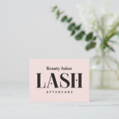 Eyelash Extensions Lash Aftercare Card Visitekaartje (Staand voorkant)