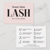 Eyelash Extensions Lash Aftercare Card Visitekaartje (Voorkant / Achterkant)