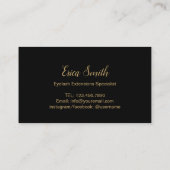 Eyelash Extensions Lash Bar Black & Gold Loyalty (Achterkant)