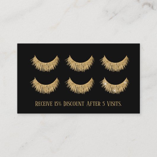 Eyelash Extensions Lash Bar Black & Gold Loyalty (Voorkant)