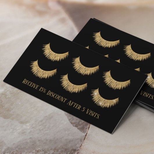 Eyelash Extensions Lash Bar Black & Gold Loyalty