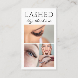 Eyelash Extensions Lash Bar Minimale Makeup Artist Visitekaartje