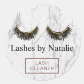 Eyelash Extensions Lash Cleaner Modern Marble Ronde Sticker (Voorkant)