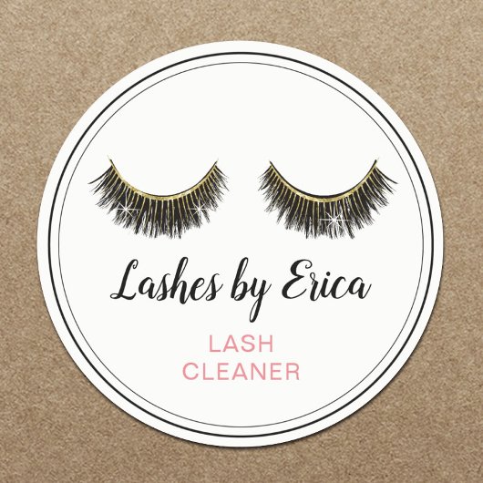 Eyelash Extensions Lash Cleaner Ronde Sticker