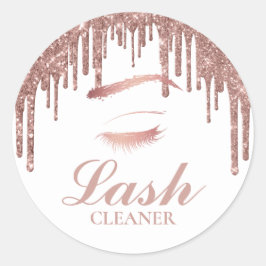 Eyelash Extensions Lash Cleaner Roos Gold Drivers Ronde Sticker