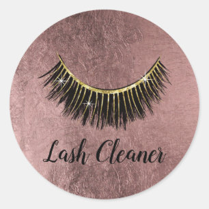 Eyelash Extensions Lash Cleaner Roos Gold Ronde Sticker
