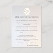 Eyelash Extensions Lash Girl After Care verwijzing (Voorkant)
