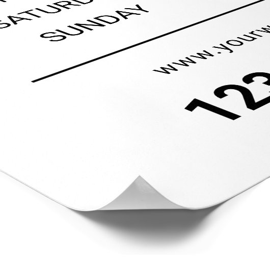 Eyelash Extensions Lash Salon Opening Uren Poster (Hoek)