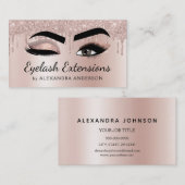 Eyelash Extensions Lashes Glitter Roos Gold Pink Visitekaartje (Voorkant / Achterkant)