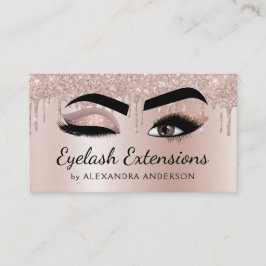 Eyelash Extensions Lashes Glitter Roos Gold Pink Visitekaartje
