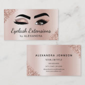 Eyelash Extensions Lashes Glitter Roos Gold Pink Visitekaartje (Voorkant / Achterkant)