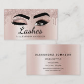 Eyelash Extensions Lashes Glitter Roos Gold Pink Visitekaartje (Voorkant / Achterkant)