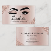 Eyelash Extensions Lashes Glitter Roos Gold Pink Visitekaartje (Voorkant / Achterkant)