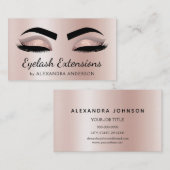 Eyelash Extensions Lashes Glitter Roos Gold Salon Visitekaartje (Voorkant / Achterkant)