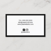 Eyelash Extensions Lashes maken artistieke minimal Visitekaartje (Achterkant)