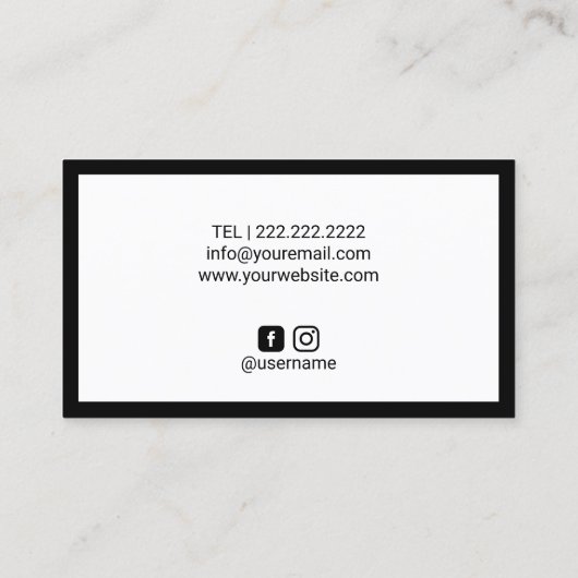 Eyelash Extensions Lashes maken artistieke minimal Visitekaartje (Achterkant)