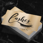 Eyelash Extensions Lashes Typografie Gold Salon Visitekaartje