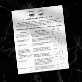 Eyelash Extensions Liability Waiver Moderne Marble Flyer