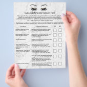 Eyelash Extensions Liability Waiver Moderne Marble Flyer (Hand)