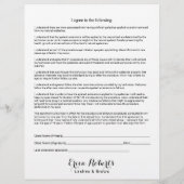 Eyelash Extensions Liability Waiver Plain Black Flyer (Achterkant)