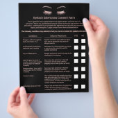 Eyelash Extensions Liability Waiver Plain Black Flyer (Hand)