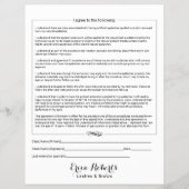 Eyelash Extensions Liability Waiver Release Form 2 Flyer (Achterkant)