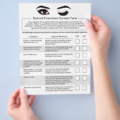Eyelash Extensions Liability Waiver Release Form 2 Flyer (Hand)