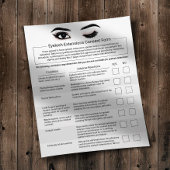 Eyelash Extensions Liability Waiver Release Form 2 Flyer