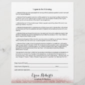 Eyelash Extensions Liability Waiver Release Form Flyer (Achterkant)