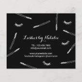 Eyelash Extensions Makeup Artiest Cute Aftercare Flyer (Achterkant)