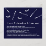 Eyelash Extensions Makeup Artiest Navy Aftercare Flyer<br><div class="desc">Met de hand getekende minimalistische Eyelash Extension Aftercare Cards.</div>
